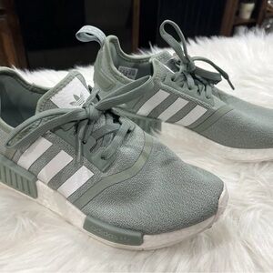 Adidas Mint and White Athletic Shoes